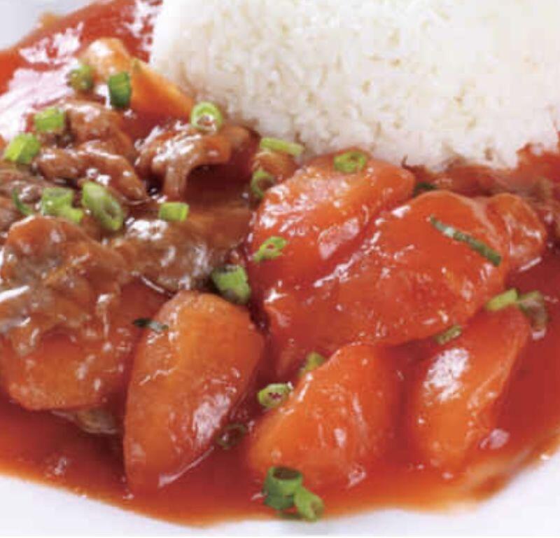Braised Beef & Tomato Over Rice