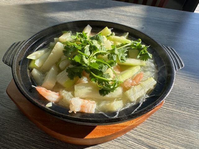 Braised Dried Scallop & Shrimp Zucchini & Vermicelli Clay P