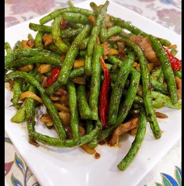 Dry Pan Fried String Beans